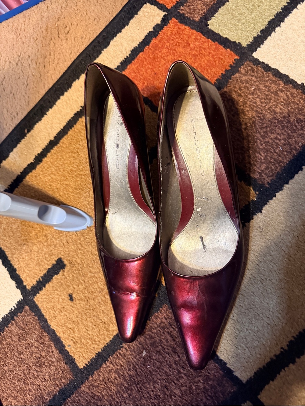 Vaneli Women's Metallic Wine Pointed-Toe Pumps Low Heels